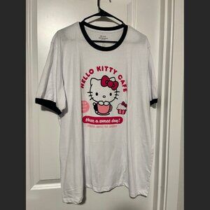 Sanrio Hello Kitty Cafe Ringer Tee T-Shirt 2X-Large NWOT
